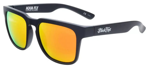 BLACK FLYS AQUA FLY FLOATING POLARIZED SUNGLASSES MATTE BLACK ORANGE LENS