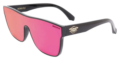 BLACK FLYS MONO FLY SUNGLASSES SHINY BLACK VIOLET LENS