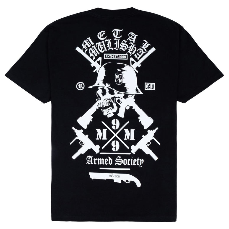 METAL MULISHA ARMED SOCIETY TEE SHIRT BLACK