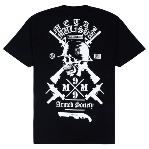 METAL MULISHA ARMED SOCIETY TEE SHIRT BLACK