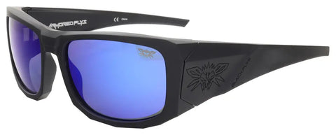 BLACK FLYS ARMORED FLYS SUNGLASSES MATTE BLACK BLUE LENS