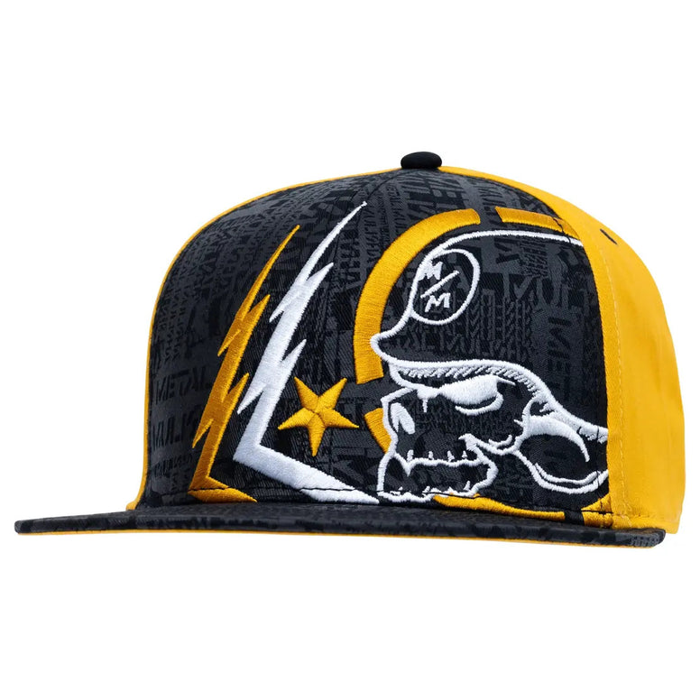 METAL MULISHA GHOST 2 FLEX HAT BLACK / YELLOW