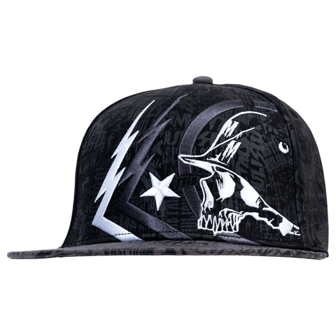METAL MULISHA GHOST 3 FLEX HAT BLACK / GREY