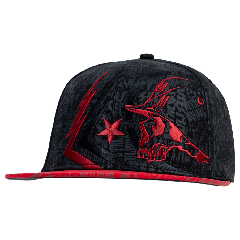 METAL MULISHA GHOST 3 FLEX HAT BLACK / RED