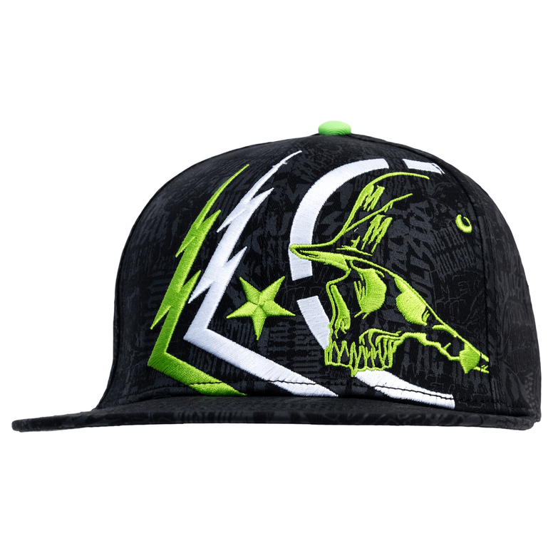 METAL MULISHA GHOST 3 FLEX HAT BLACK / GREEN