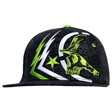 METAL MULISHA GHOST 3 FLEX HAT BLACK / GREEN
