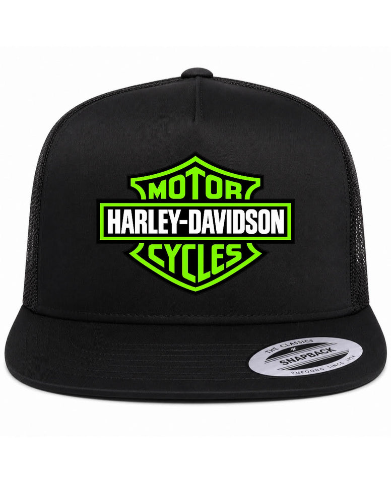Kustom Hatz HARLEY DAVIDSON NEON GREEN SNAPBACK