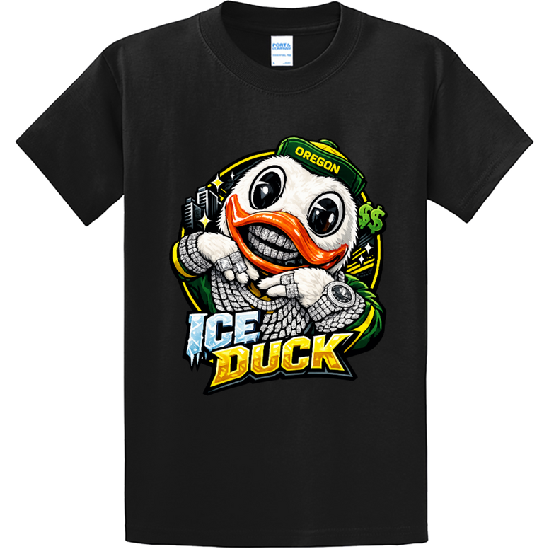 ARTBAG INK OREGON ICE DUCK TEE SHIRT BLACK