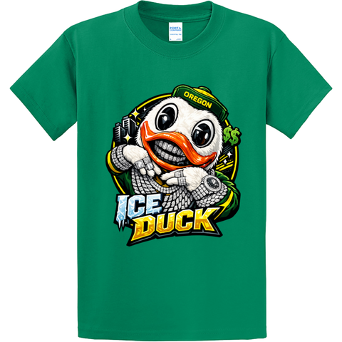ARTBAG INK OREGON ICE DUCK TEE SHIRT GREEN
