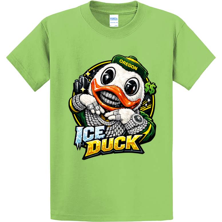 ARTBAG INK OREGON ICE DUCK TEE SHIRT LIME