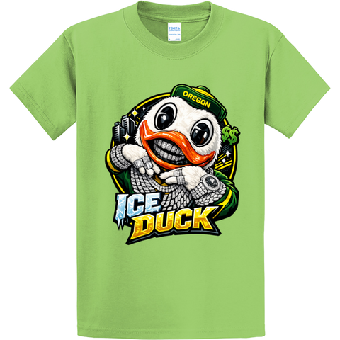 ARTBAG INK OREGON ICE DUCK TEE SHIRT LIME
