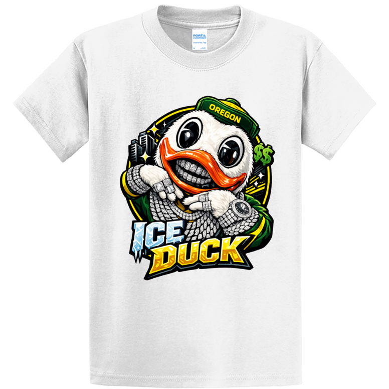 ARTBAG INK OREGON ICE DUCK TEE SHIRT WHITE
