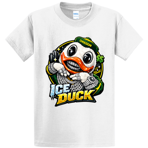 ARTBAG INK OREGON ICE DUCK TEE SHIRT WHITE