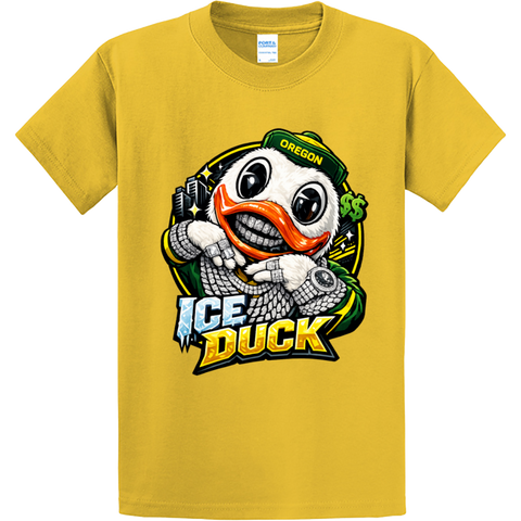 ARTBAG INK OREGON ICE DUCK TEE SHIRT YELLOW