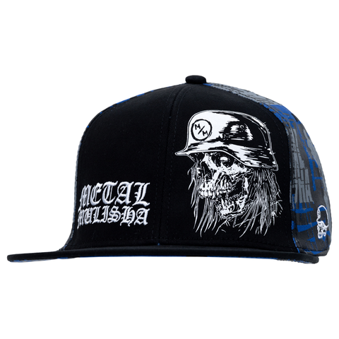 METAL MULISHA MAYHEM FLEX HAT BLACK / BLUE