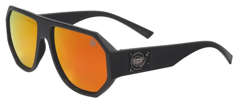 BLACK FLYS MIX MASTER MIKE FLY SUNGLASSES MATTE BLACK POLARIZED ORANGE