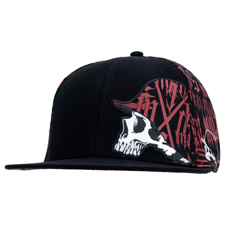 METAL MULISHA SKATTERED FLEX HAT BLACK/RED