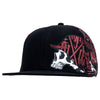 METAL MULISHA SKATTERED FLEX HAT BLACK/RED