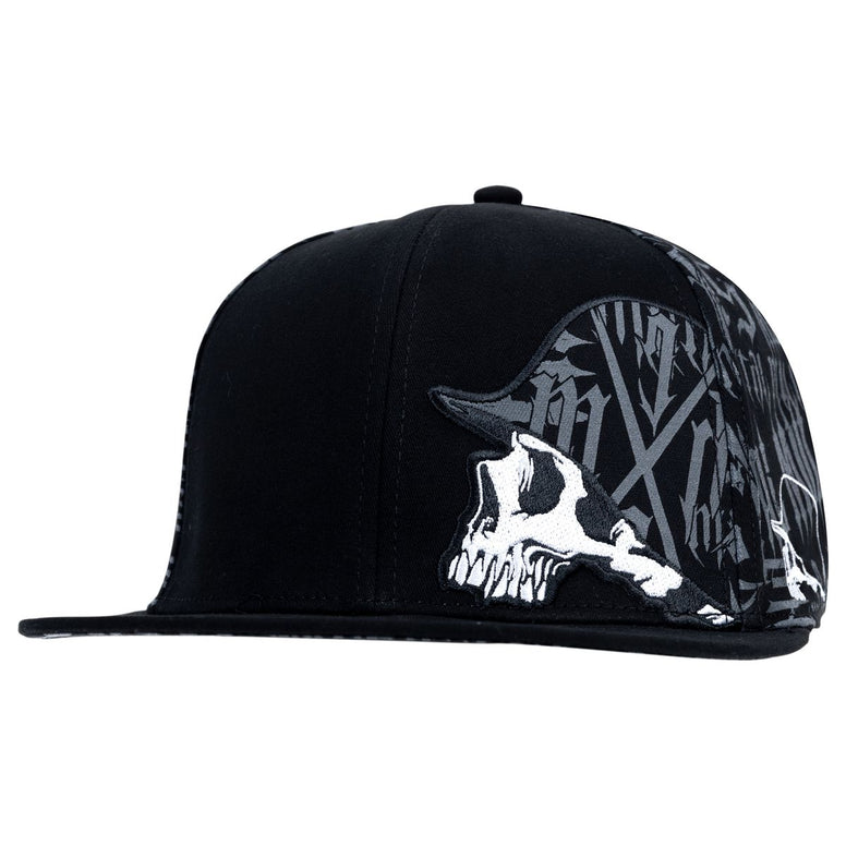 METAL MULISHA SKATTERED FLEX HAT BLACK/GREY