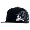 METAL MULISHA SKATTERED FLEX HAT BLACK/GREY