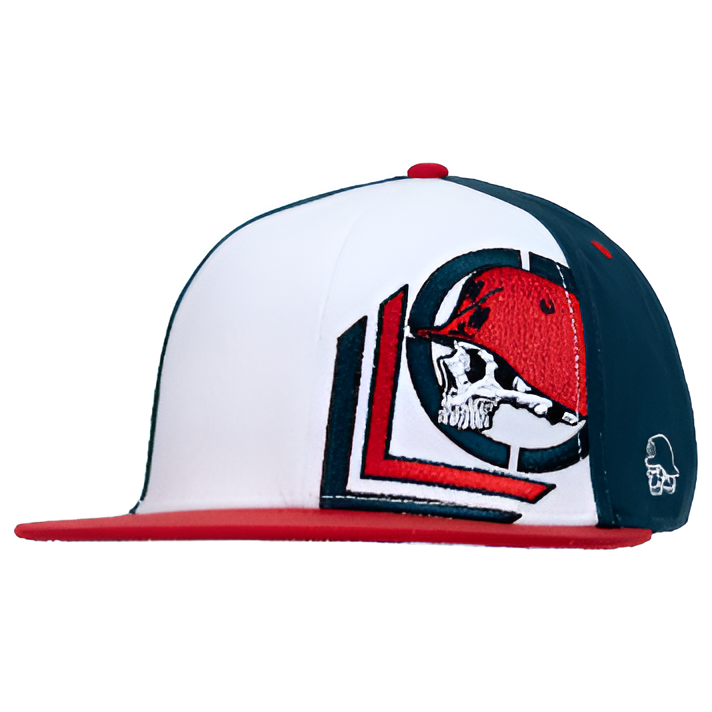 METAL MULISHA SKETCHED FLEX HAT WHITE / BLUE