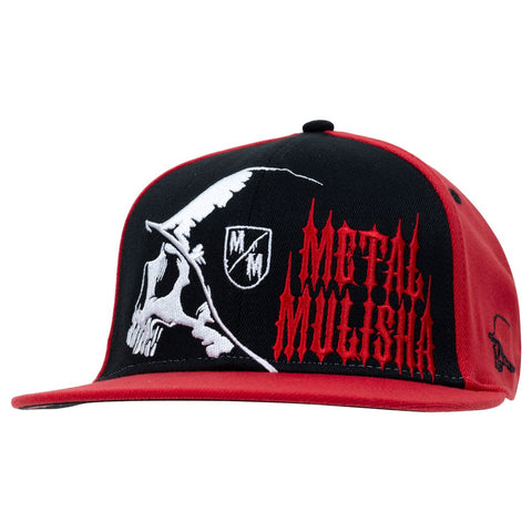 METAL MULISHA STRAPPED SNAPBACK HAT BLACK/RED