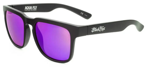 BLACK FLYS AQUA FLY FLOATING POLARIZED SUNGLASSES MATTE BLACK VIOLET LENS