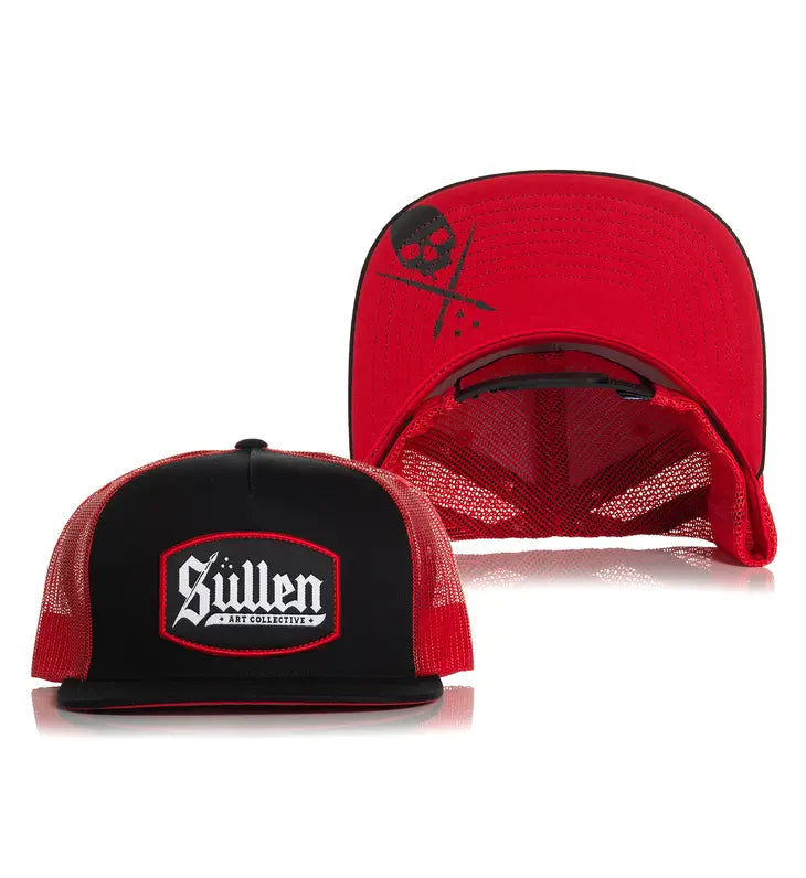 Sullen Collective CONTOUR SNAPBACK HAT BLACK / RED