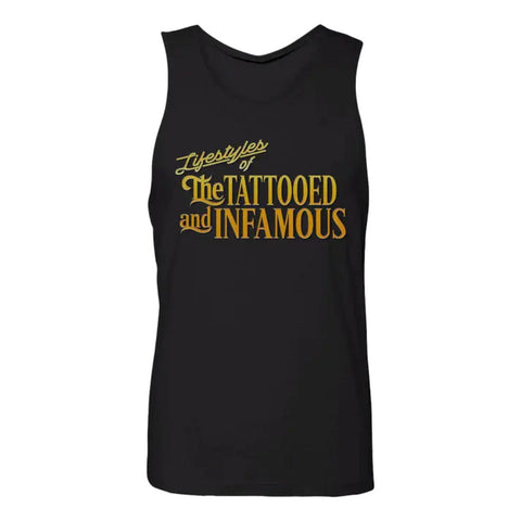 InkAddict TATTOOED AND INFAMOUS MENS Tank Top BLACK