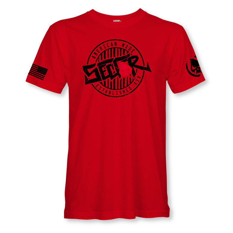 SECTOR INDUSTRIES AMERICAN MADE TEE RED