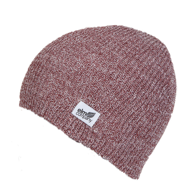 NEW WITH TAGS Elm Company Unisex CLASSIC Beanie HEATHER RED/WHITE LIMITED RARE