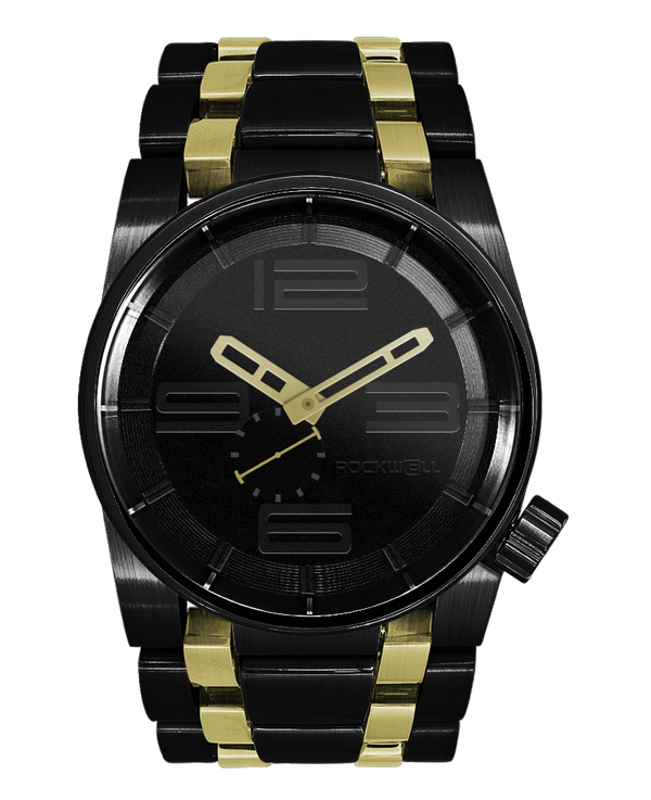 ROCKWELL THE 50mm WATCH BLACK GOLD MURDERED DIAL