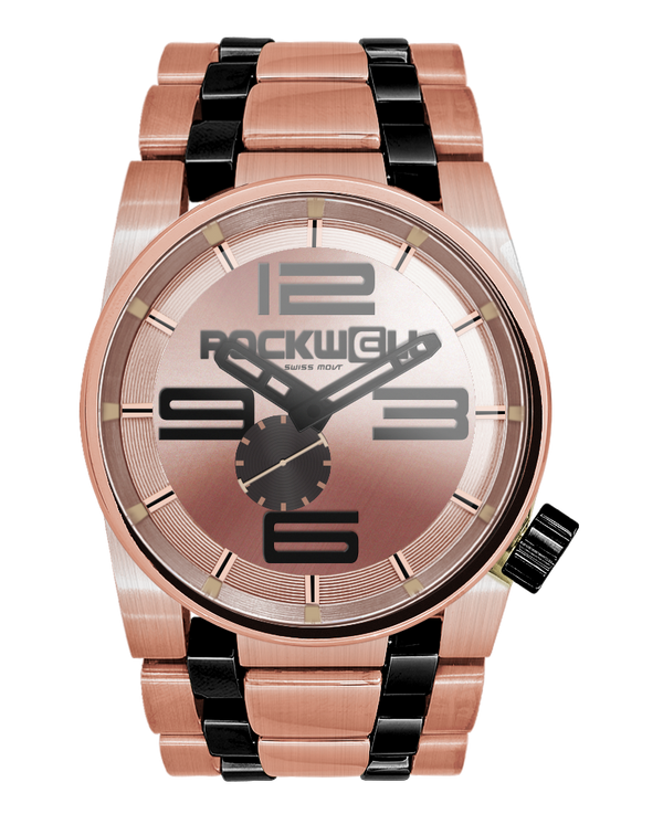 ROCKWELL THE 50mm WATCH ROSE GOLD BLACK CERAMIC