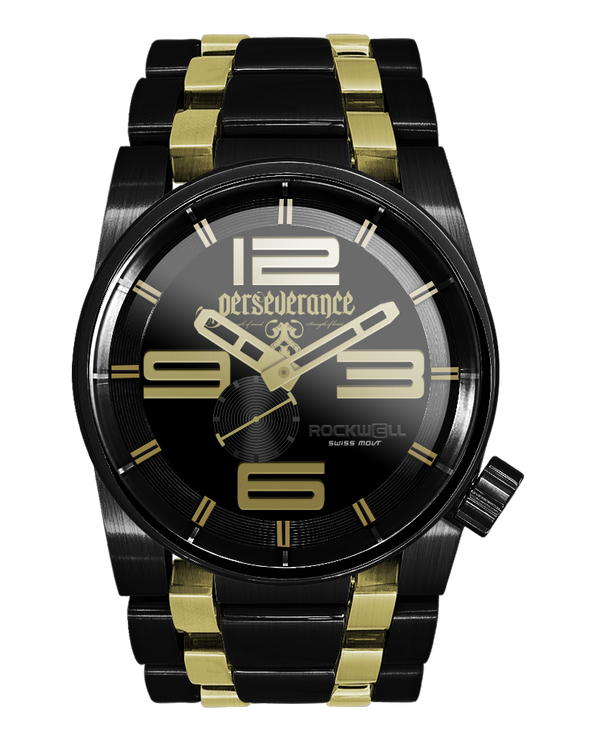 ROCKWELL THE 50mm WATCH BLACK GOLD RICKY JAMES