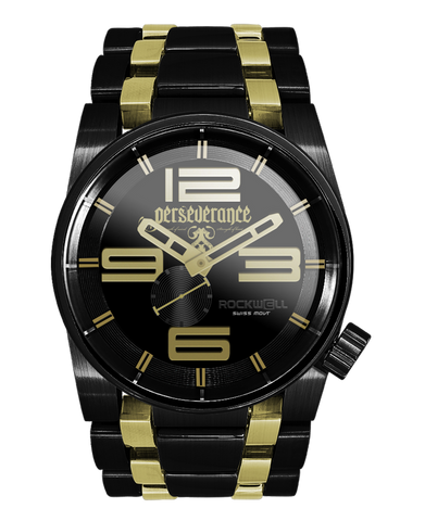 ROCKWELL THE 50mm WATCH BLACK GOLD RICKY JAMES