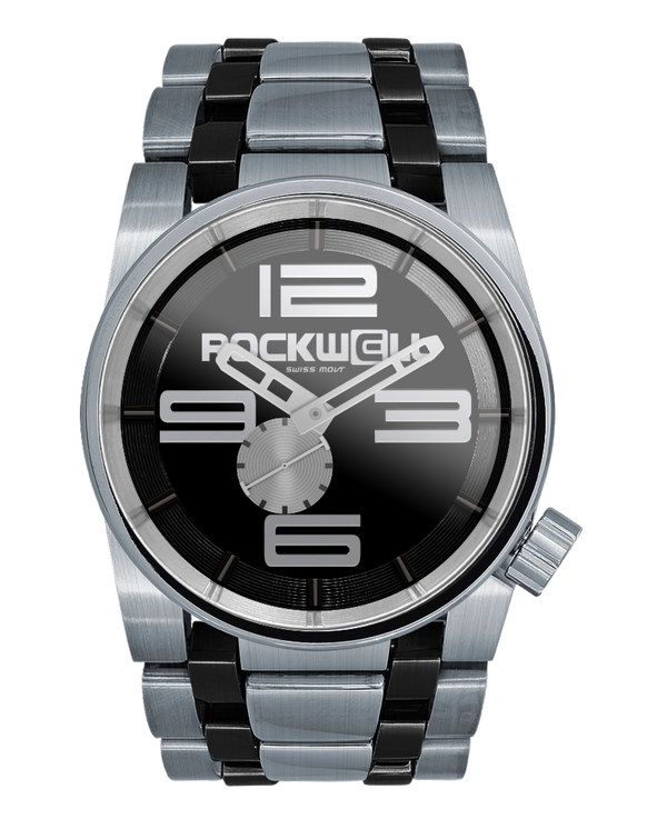 ROCKWELL THE 50mm WATCH SILVER BLACK CERAMIC