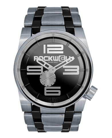 ROCKWELL THE 50mm WATCH SILVER BLACK CERAMIC