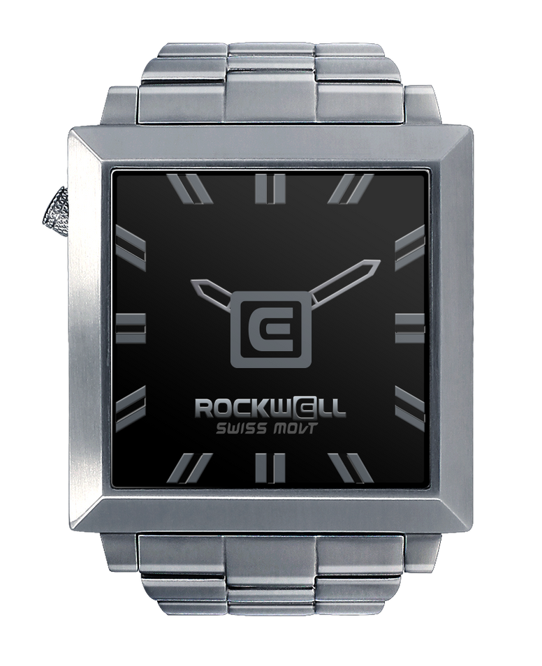 ROCKWELL THE 50mm2 WATCH SILVER BLACK