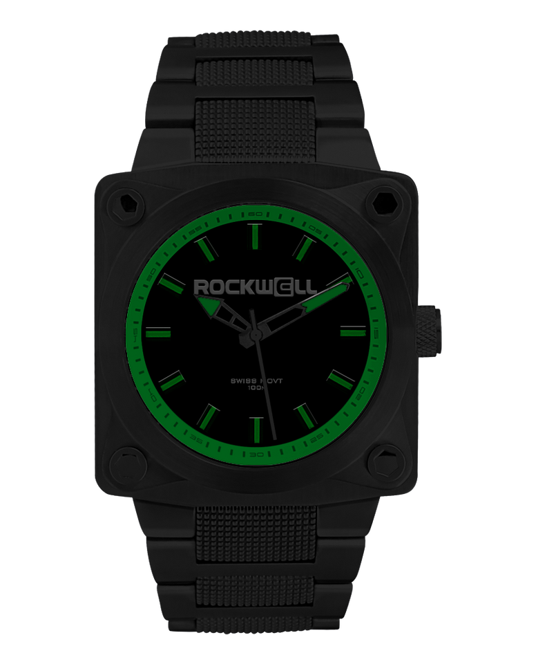 ROCKWELL THE 747 WATCH BLACK / GREEN