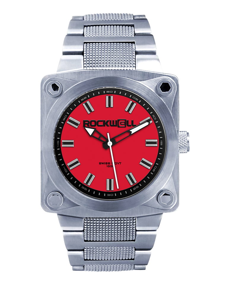 ROCKWELL THE 747 WATCH SILVER / RED
