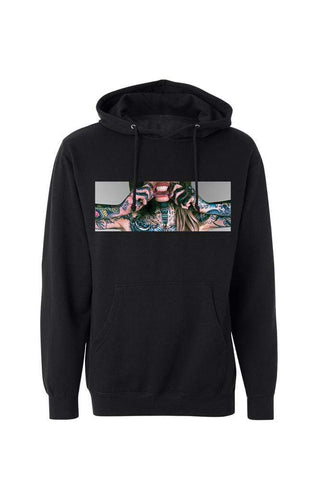 InkAddict MENS ANDREA LIP Pullover Hoodie BLACK