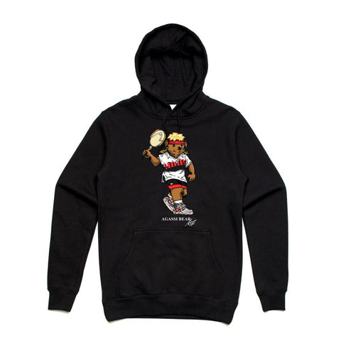Streetwear on Demand AGASSI BEAR HOODIE BLACK