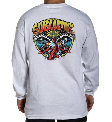 SULLEN x SUBLIME BADFISH LS TEE SHIRT WHITE
