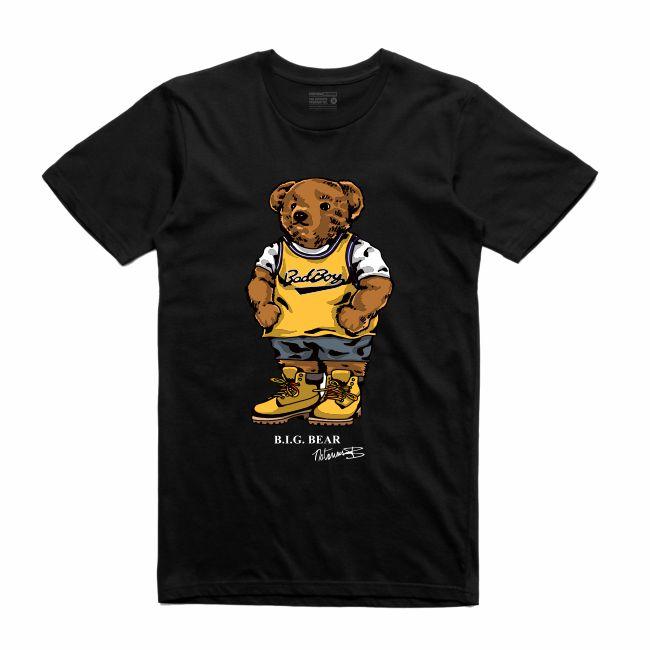 Streetwear on Demand BEAR BIGGIE TEE BLACK