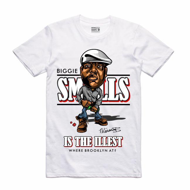 Streetwear on Demand CARICATURE BIGGIE TEE WHITE