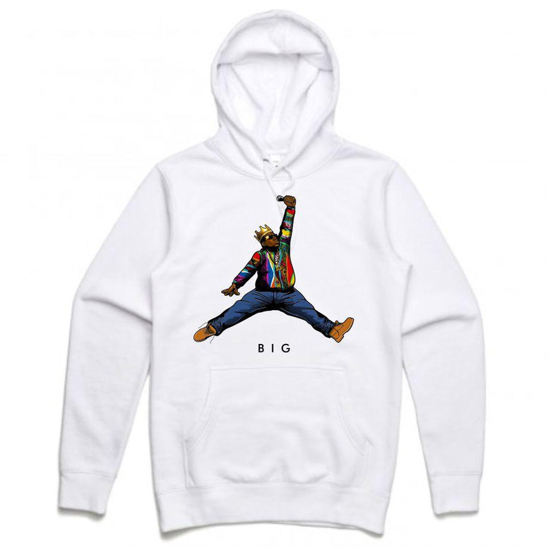 Streetwear on Demand BIGGIE JMPMN HOODIE WHITE