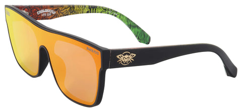 BLACK FLYS x SULLEN MONO CHOLOHA FLY SUNGLASSES MATTE BLACK RED LENS