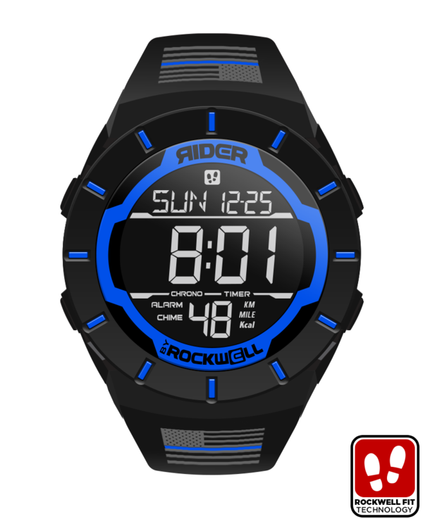 ROCKWELL THE COLISEUM FIT WATCH THIN BLUE LINE FREEDOM BLACK / BLUE