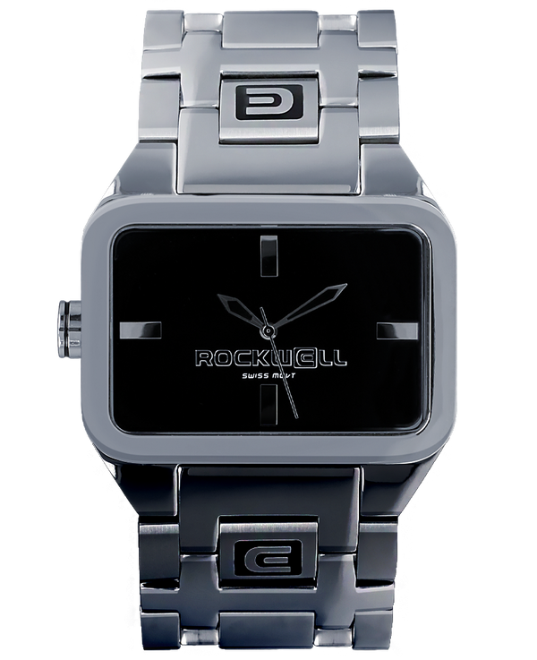 ROCKWELL DUEL TIME WATCH SILVER / WHITE / BLACK