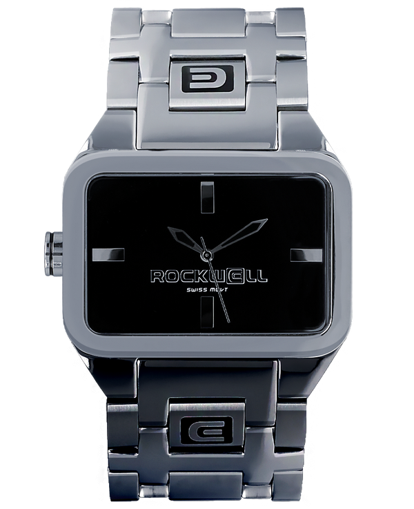 ROCKWELL DUEL TIME WATCH SILVER / BLACK